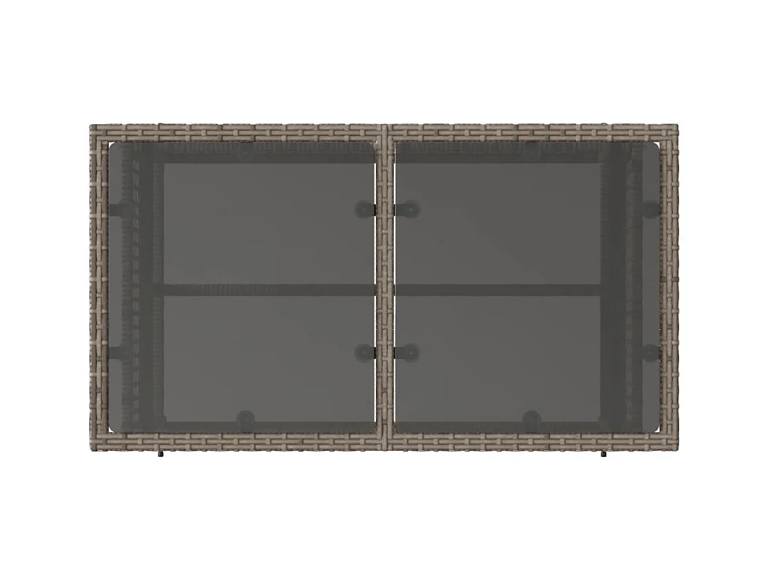 Tuinmeubelen met kussens 4 stuks grijs geweven harsglas
