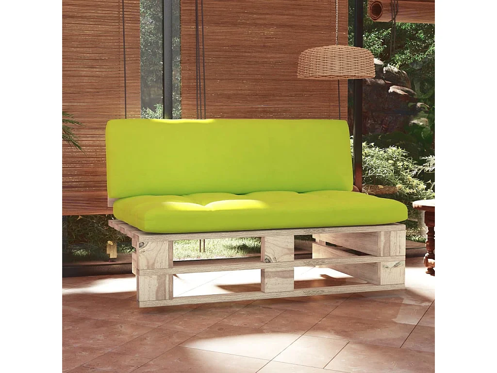 Zentrales Sofa für den Garten, Palette aus imprägniertem Kiefernholz