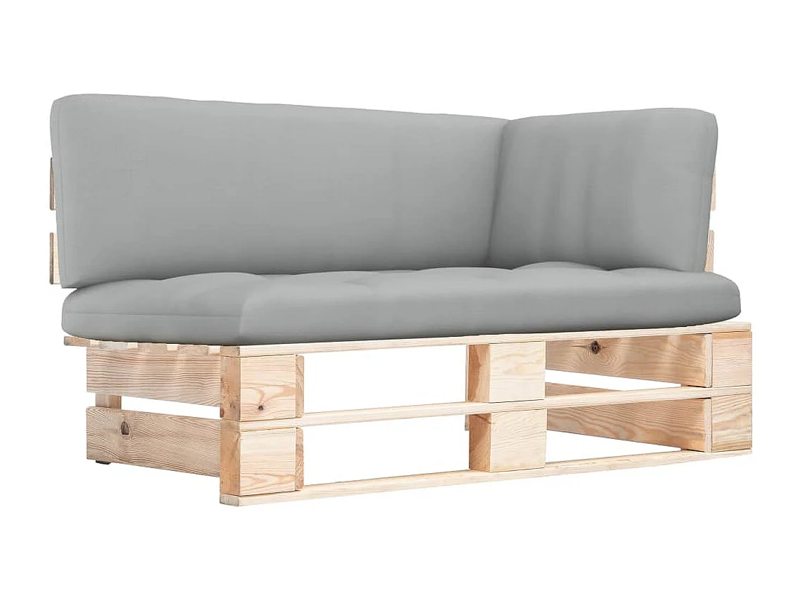 Canapé d'angle palette de jardin bois de pin imprégné
