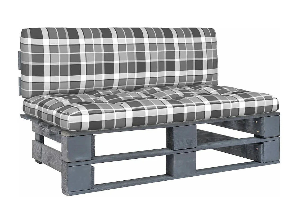 Palete de jardim para sofá central Cinza Madeira de pinho impregnada