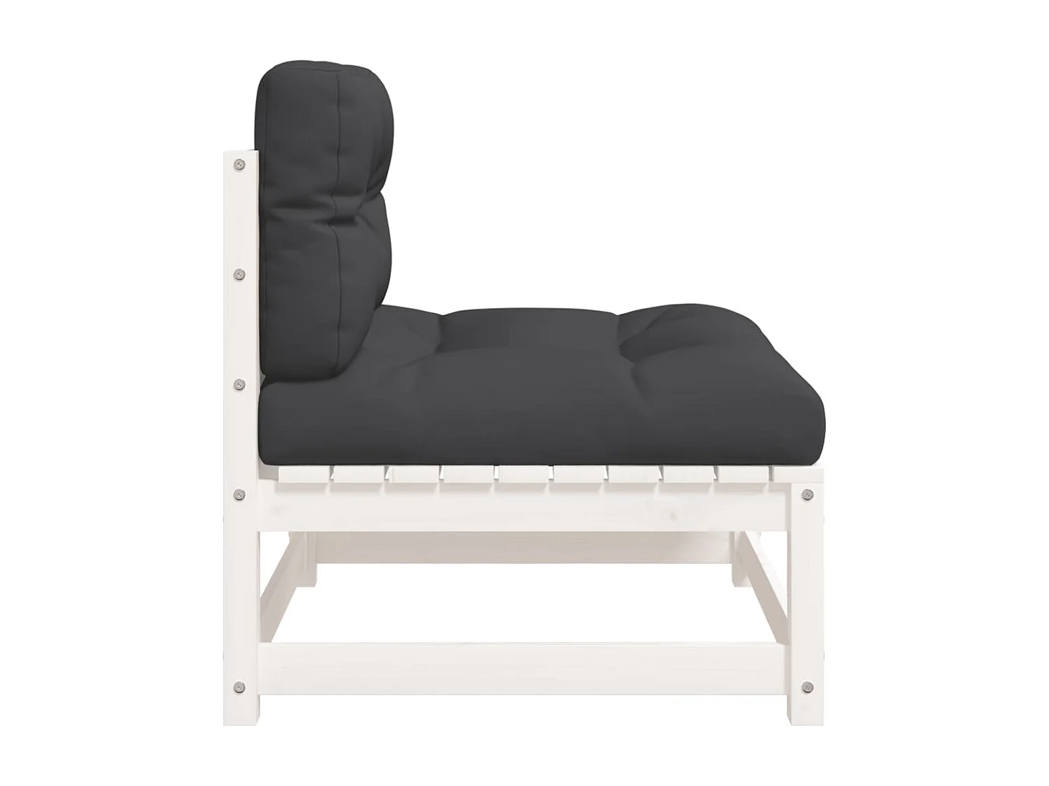 Sofás de jardim sem almofadas de braços 2 unidades de madeira maciça de pinho