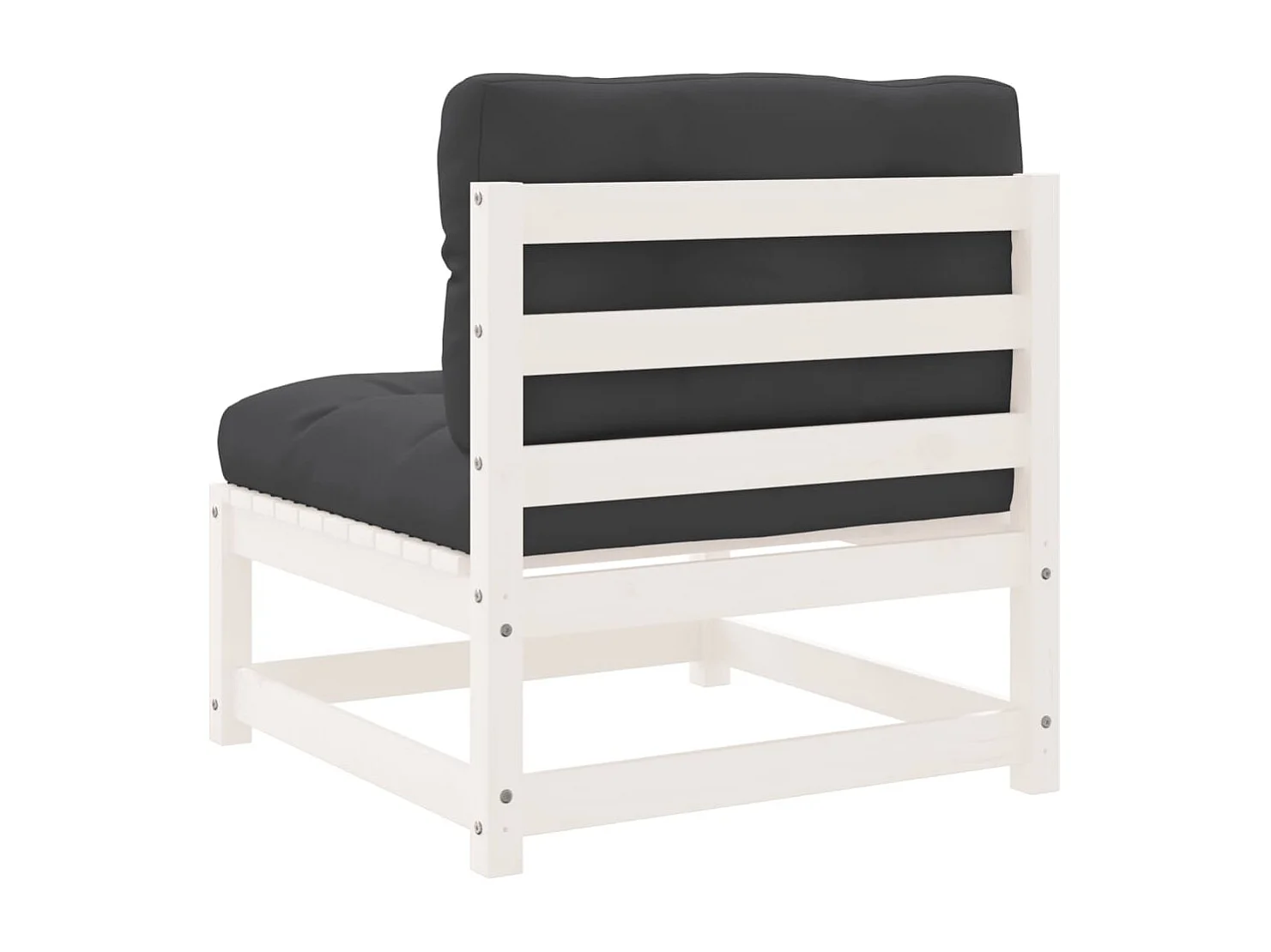 Sofás de jardim sem almofadas de braços 2 unidades de madeira maciça de pinho