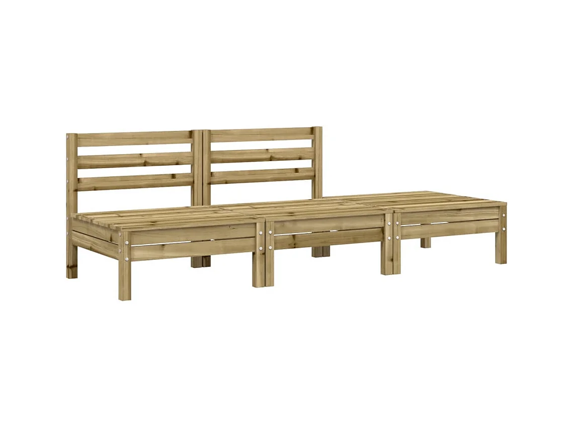 Canapé de jardin avec coussins et repose-pied 2 places