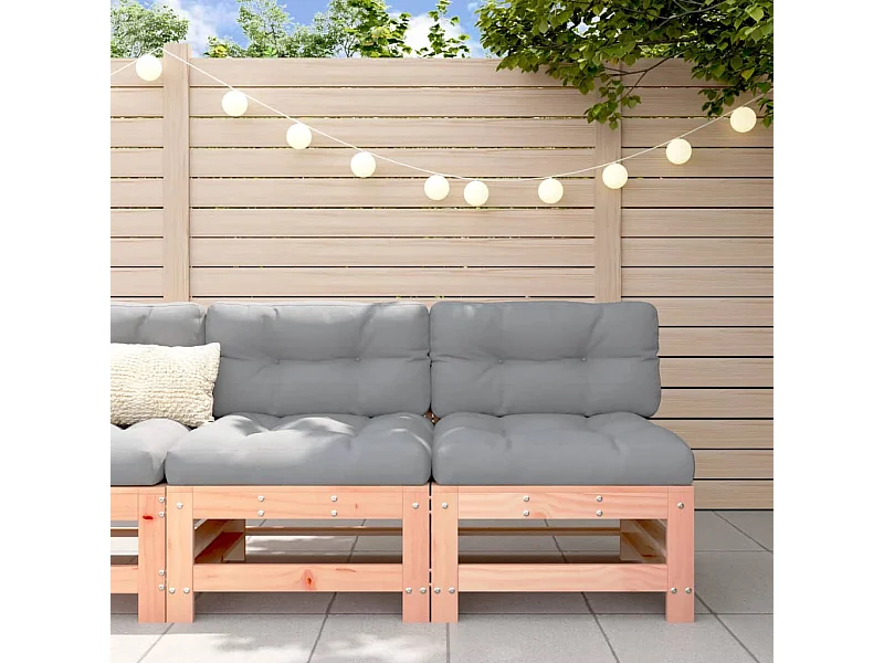 Canapés centraux de jardin 2 pcs bois massif douglas