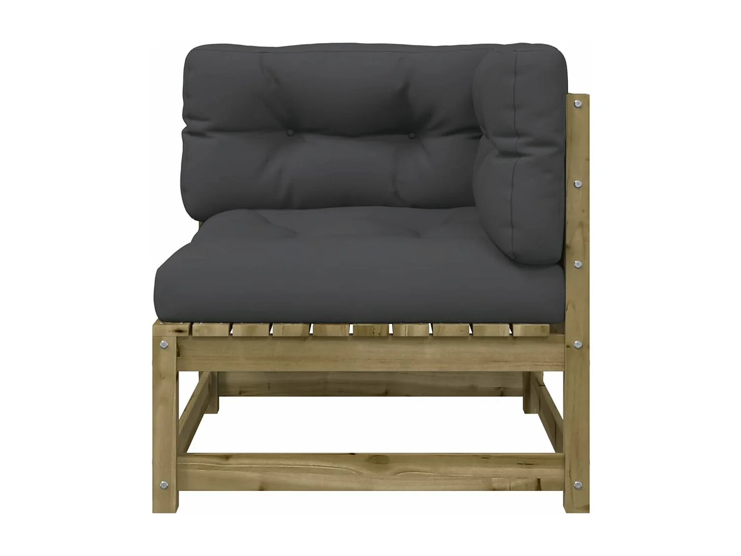 Canapé d'angle de jardin avec coussins et repose-pieds