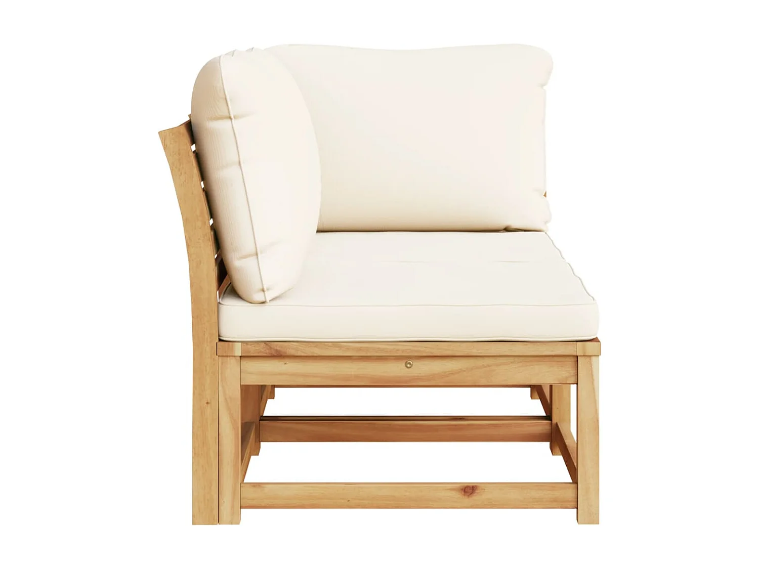 Salon de jardin 2 pcs avec coussins bois massif d'acacia