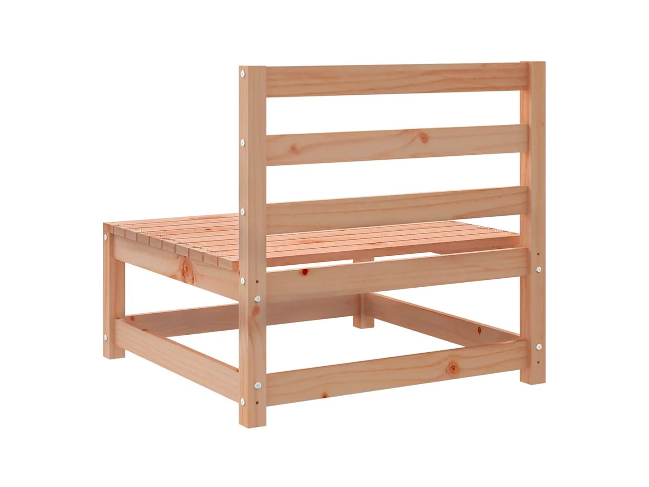 Canapés de jardin sans accoudoirs 2 pcs bois massif douglas