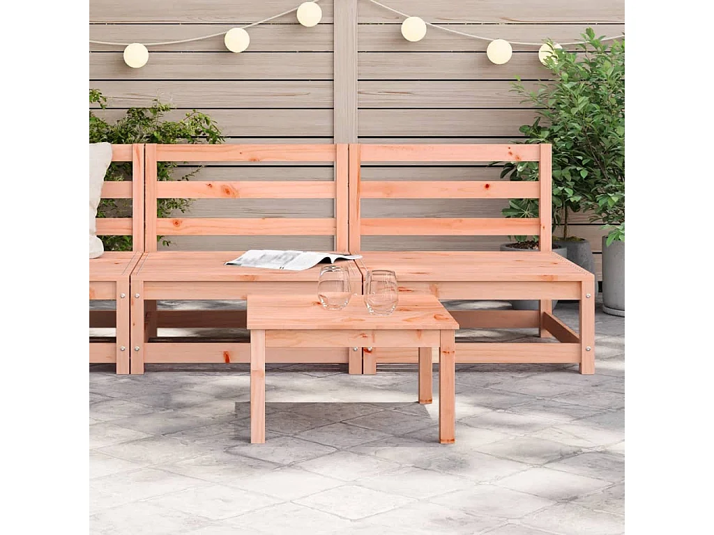 Gartensofas ohne Armlehnen, 2 Stück, massives Douglas-Holz