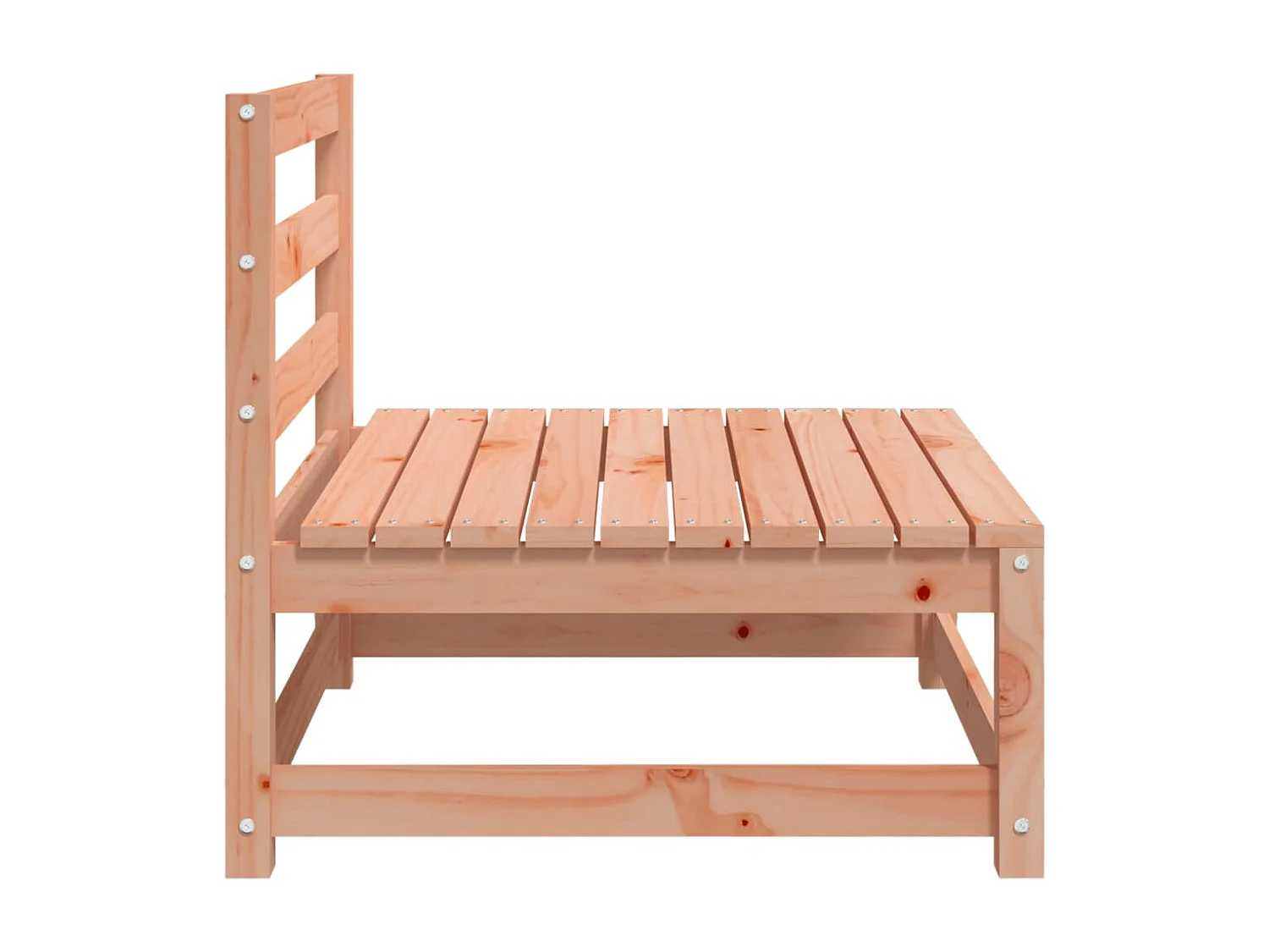 Gartensofas ohne Armlehnen, 2 Stück, massives Douglas-Holz