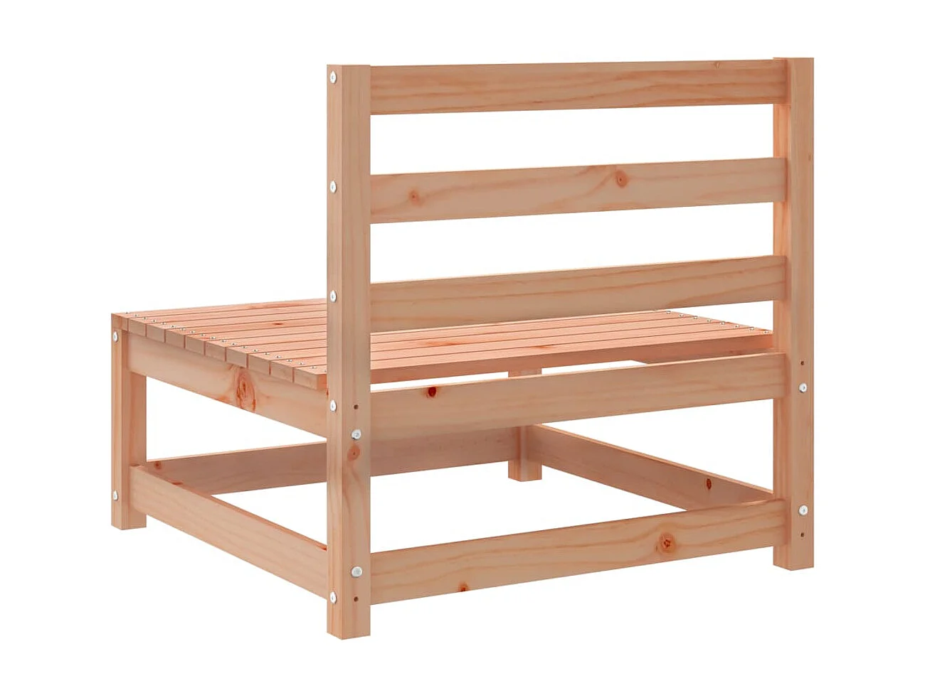 Gartensofas ohne Armlehnen, 2 Stück, massives Douglas-Holz