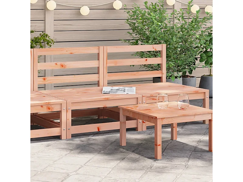 Gartensofas ohne Armlehnen, 2 Stück, massives Douglas-Holz