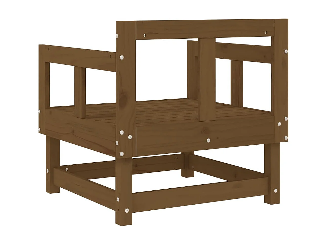 Chaises de jardin lot de 2 marron miel bois massif de pin