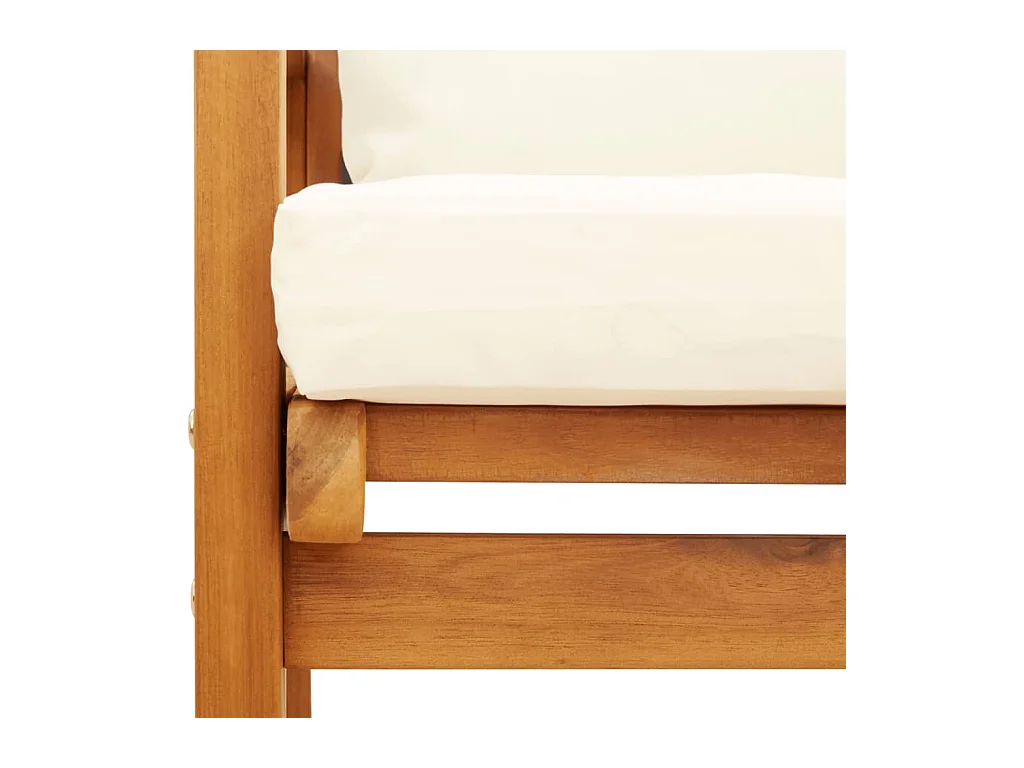 Ensemble de jardin avec coussin bois massif acacia