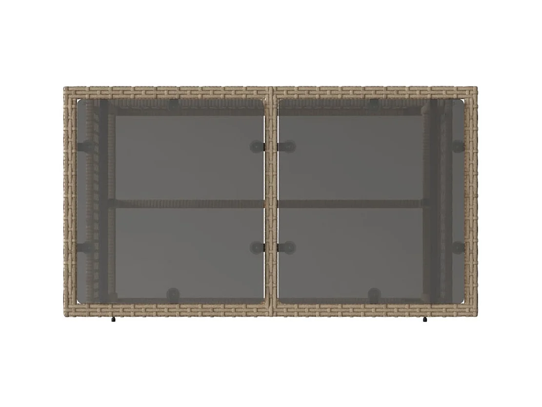 Tuinmeubelen met kussens 4 stuks beige geweven harsglas