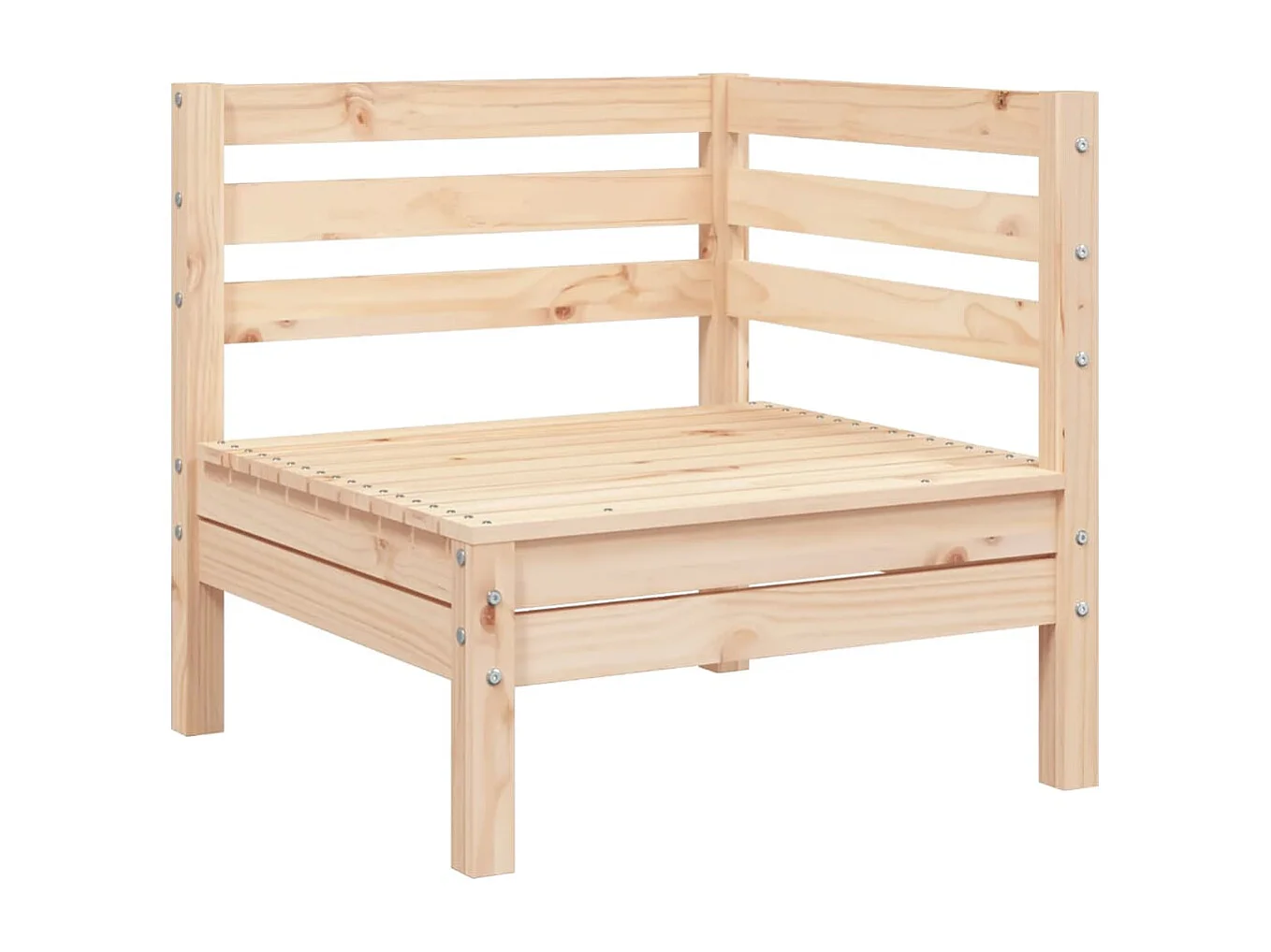 Canapé de jardin 2 places et repose-pied bois pin massif