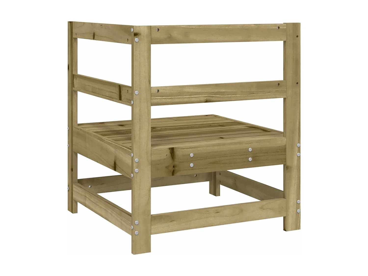 Canapé d'angle de jardin bois de pin imprégné