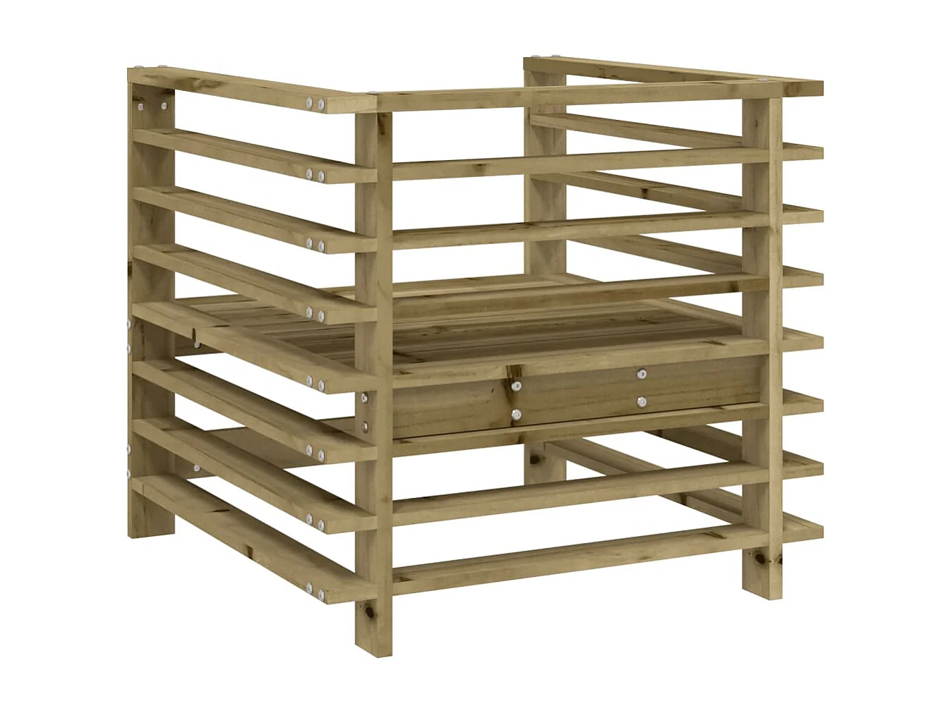 Chaises de jardin lot de 2 bois de pin imprégné