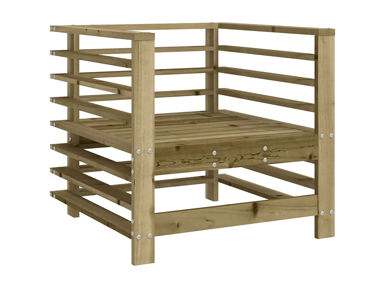 Chaises de jardin lot de 2 bois de pin imprégné