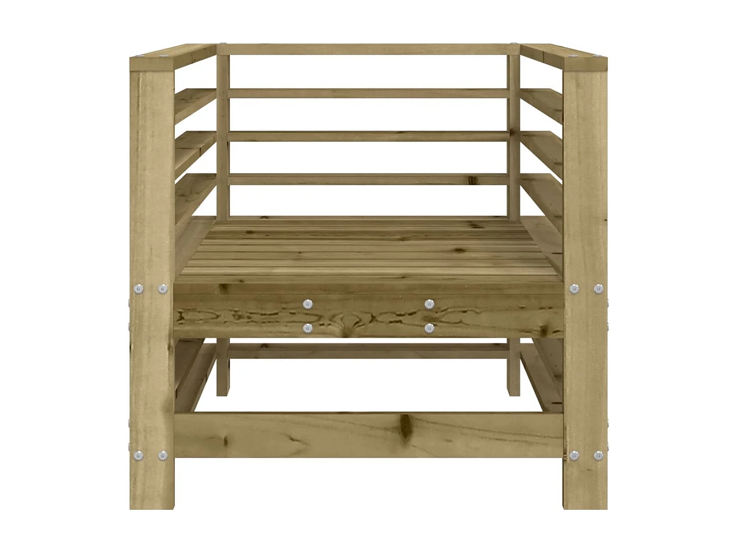 Chaises de jardin lot de 2 bois de pin imprégné