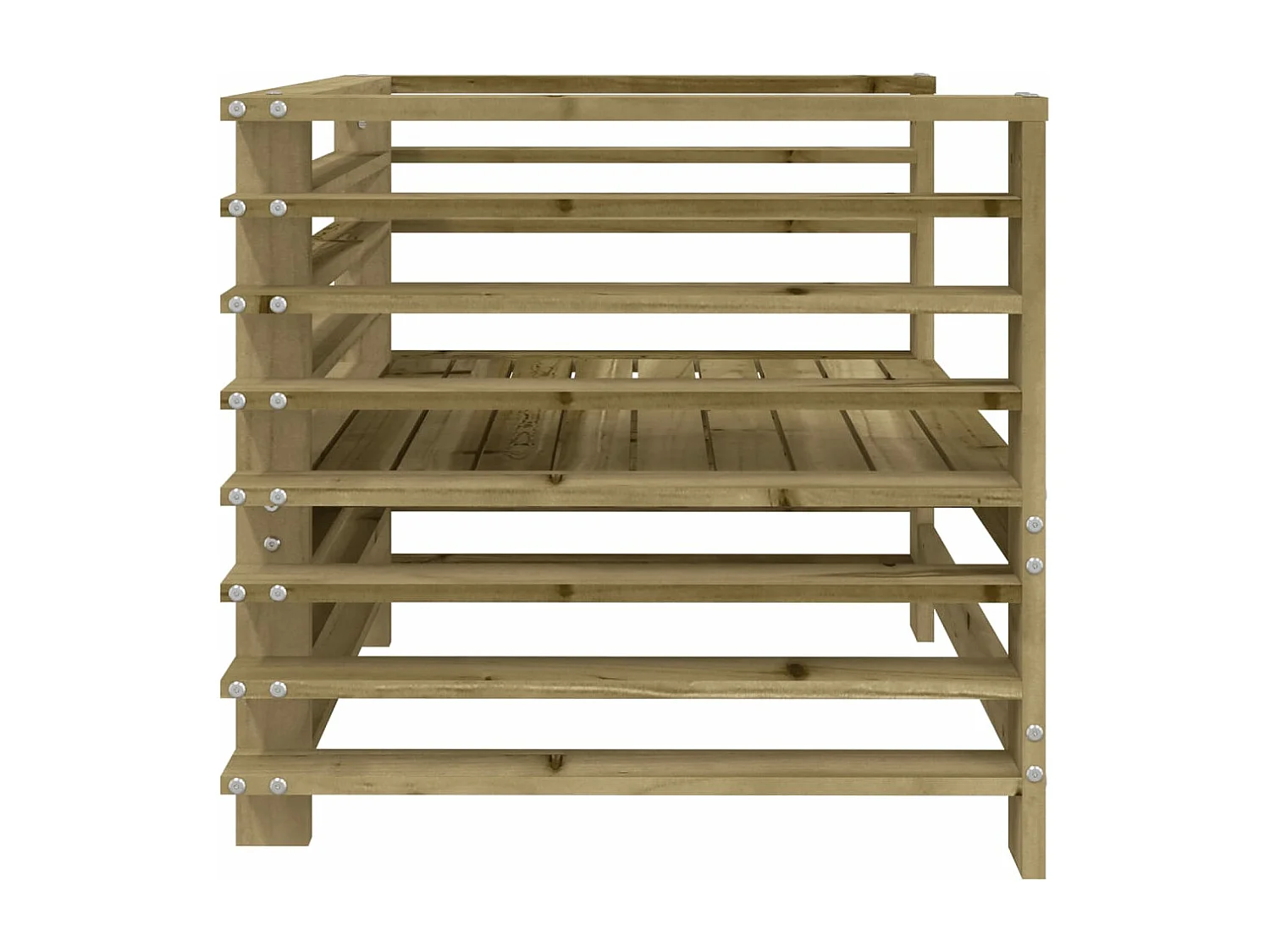 Chaises de jardin lot de 2 bois de pin imprégné