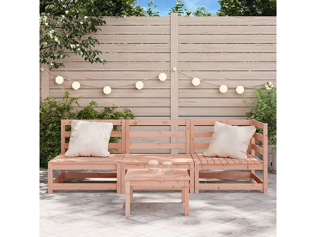 Divano da giardino 3 posti in legno massello di abete Douglas