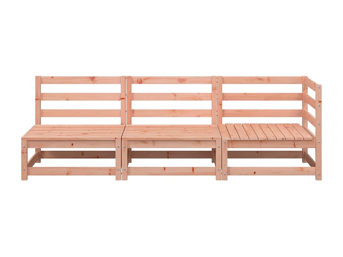 Divano da giardino 3 posti in legno massello di abete Douglas