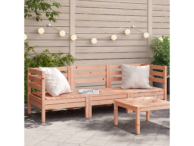 3-Sitzer-Gartensofa aus massivem Douglasienholz