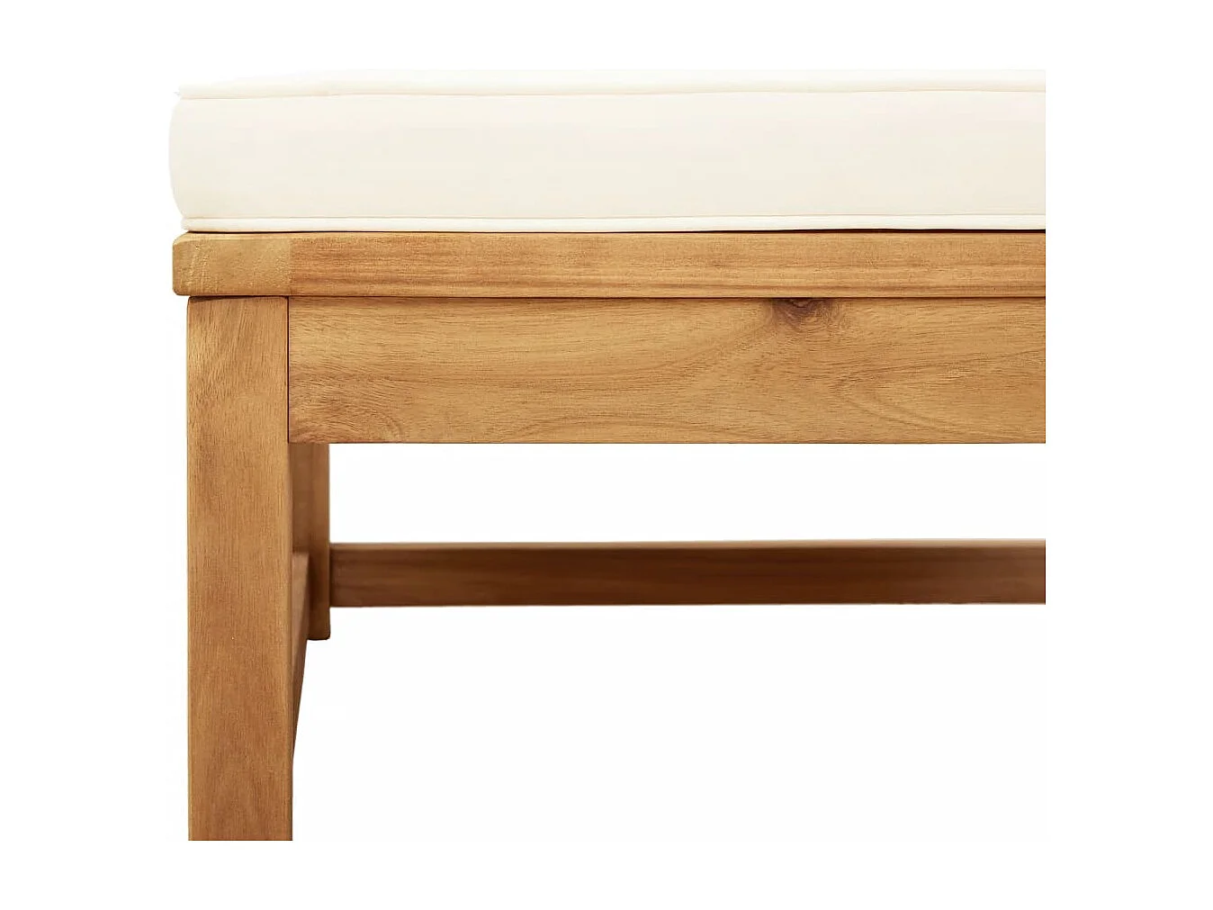 Salon de jardin 4 pcs avec coussins Bois d'acacia solide