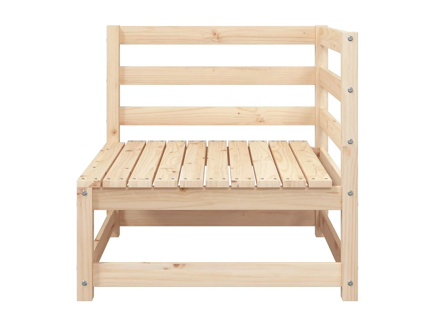 Garten-Ecksofas, 2 Stück, 70 x 70 x 67 cm, massives Kiefernholz