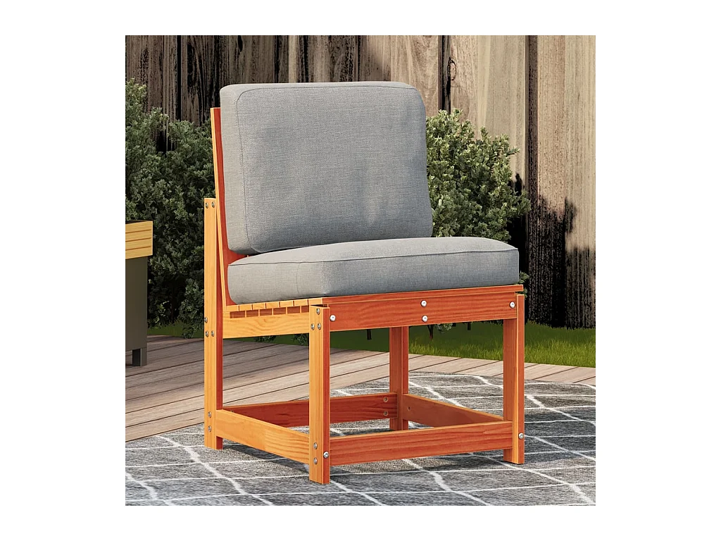 Bruine wax tuinstoel 50,5x55x77 cm massief grenenhout
