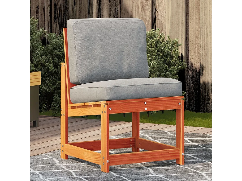 Chaise de jardin cire marron 50,5x55x77 cm bois de pin massif