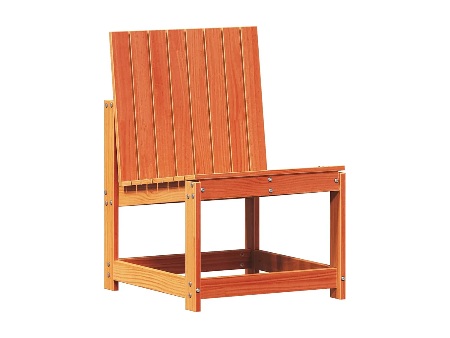 Chaise de jardin cire marron 50,5x55x77 cm bois de pin massif