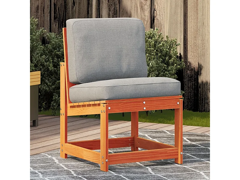 Chaise de jardin cire marron 50,5x55x77 cm bois de pin massif