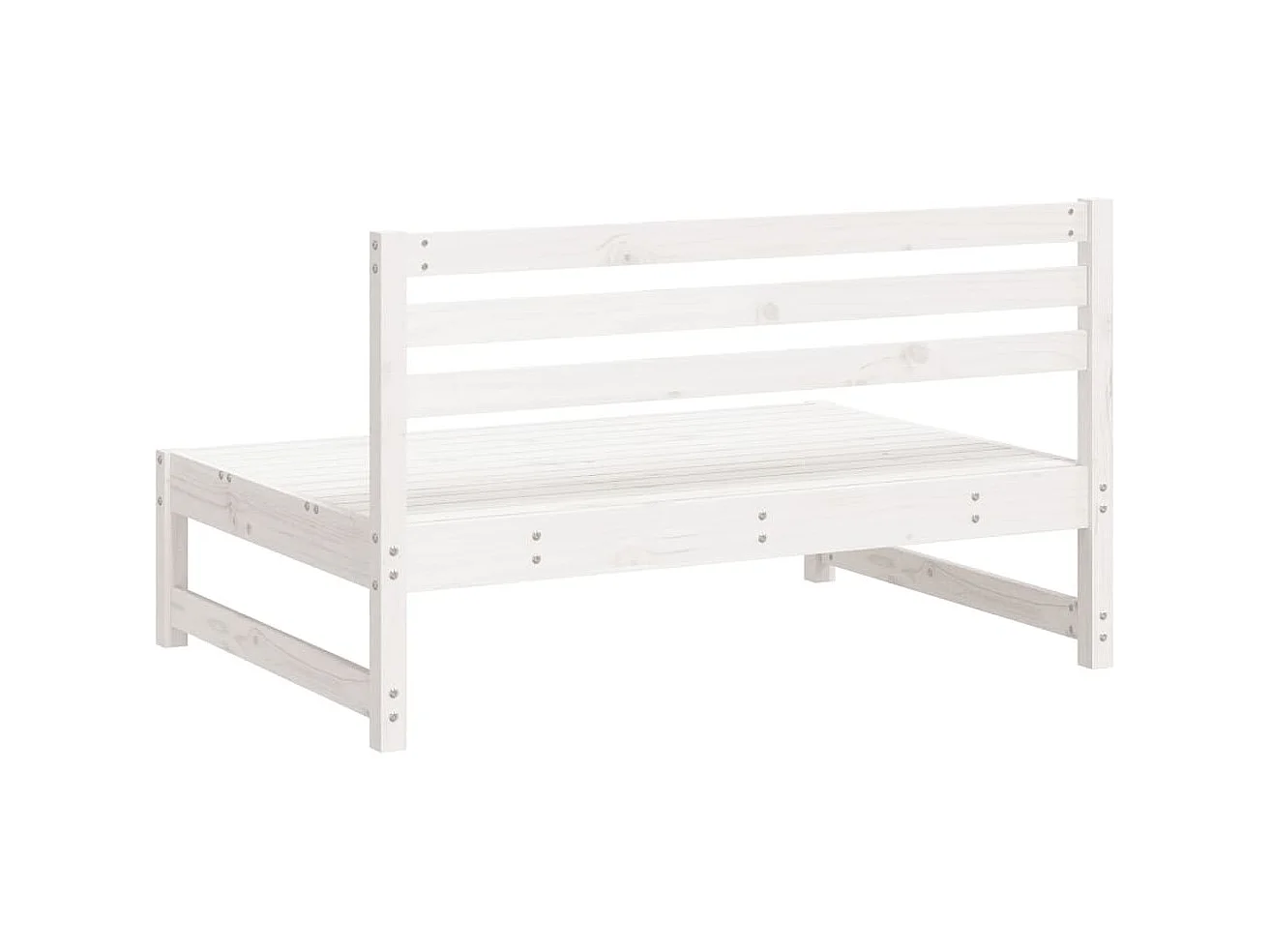 Canapés centraux de jardin 2pcs blanc 120x80 cm bois pin massif