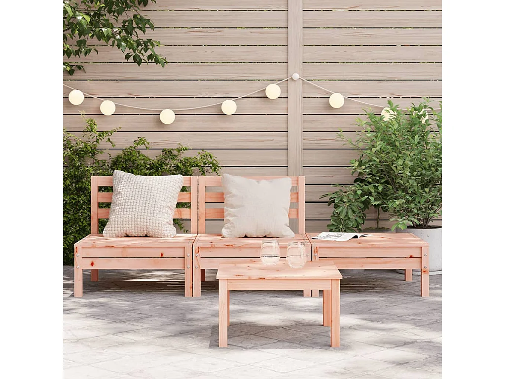 Canapé de jardin 3 places bois massif de douglas