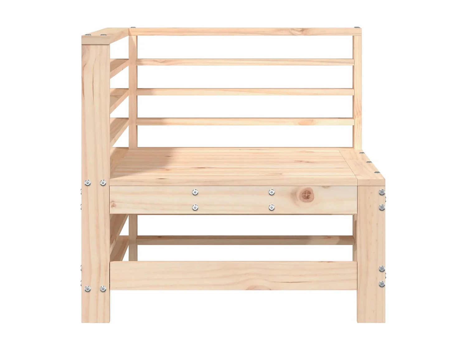 Canapé d'angle de jardin bois de pin massif