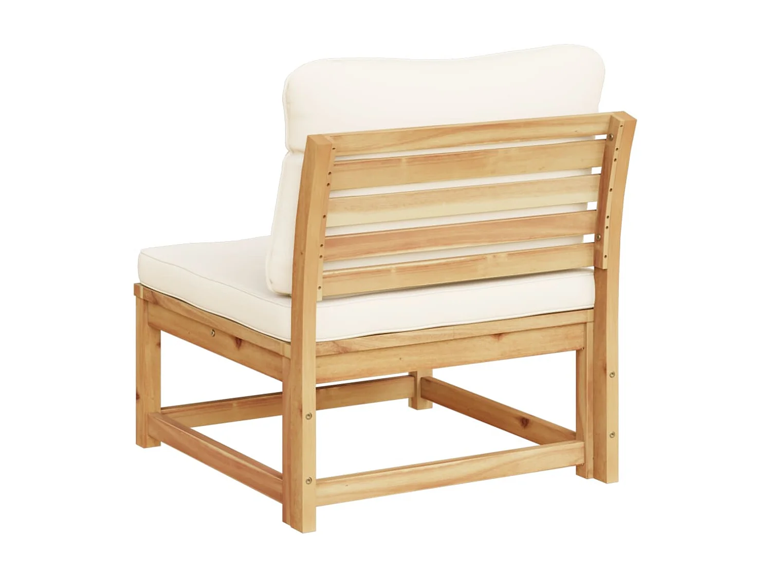 Salon de jardin avec coussins bois massif d'acacia