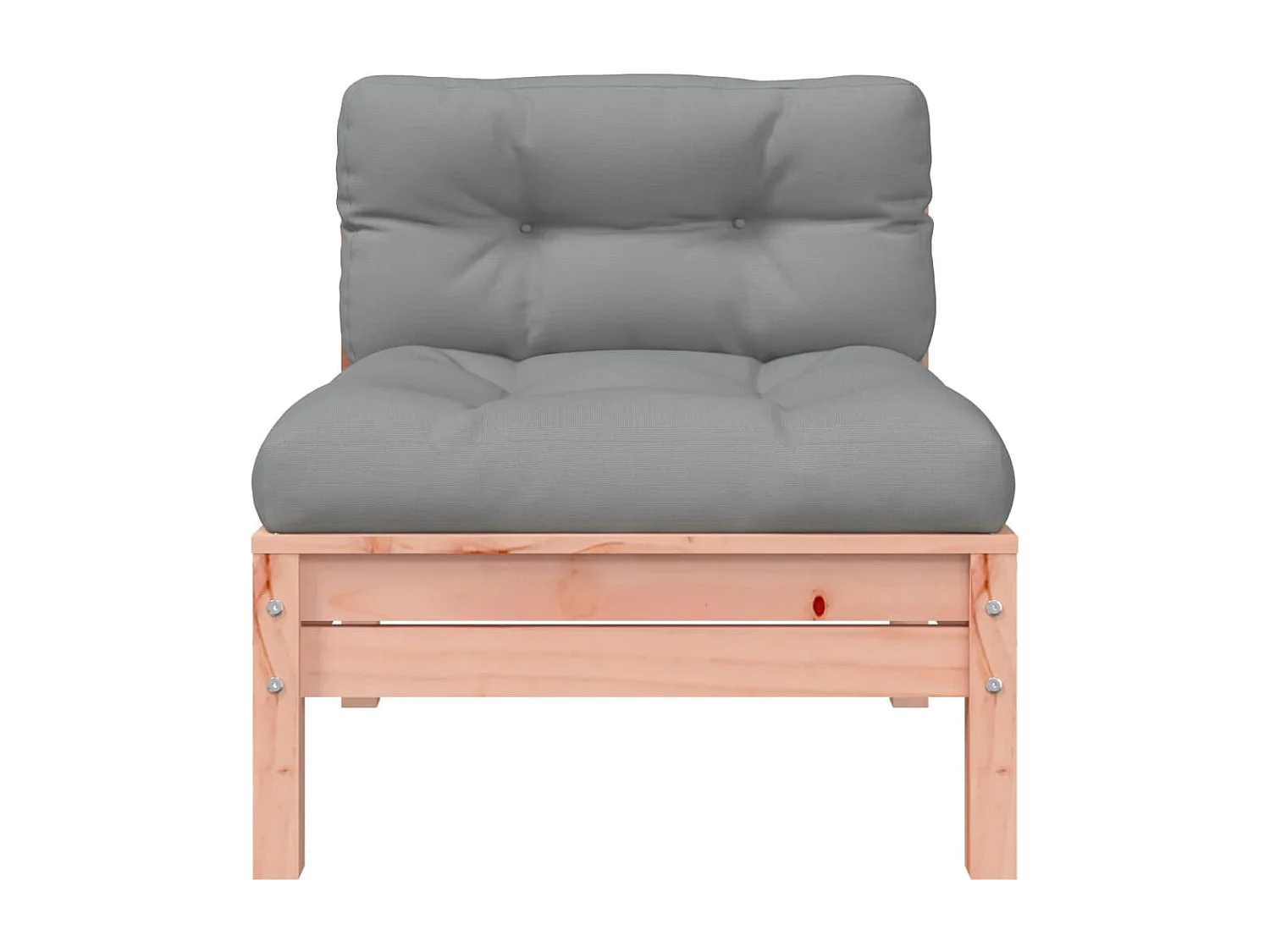 Sofá de jardim com almofadas e repousa-pés de 2 lugares