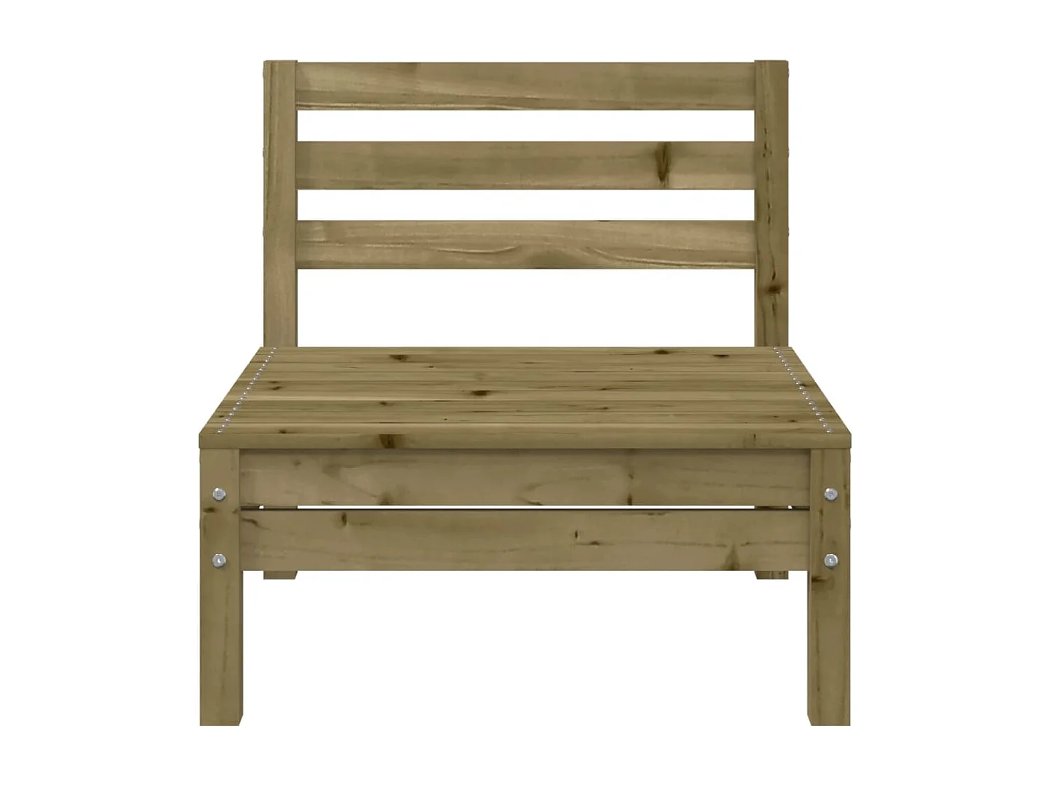 Canapés de jardin sans accoudoirs 2 pcs bois pin imprégné