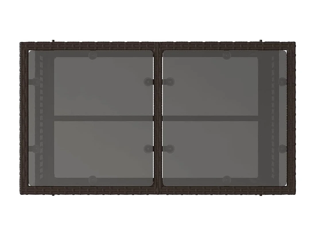 Gartenmöbel mit Kissen, 4 Stück, braun geflochtenes Harzglas