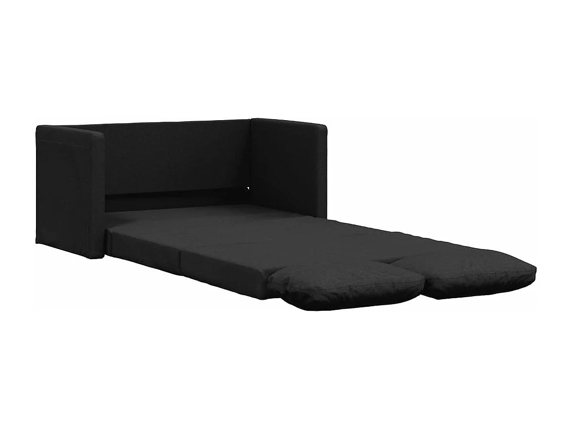 Sofá-cama sem pés 112x174x55 cm tecido preto