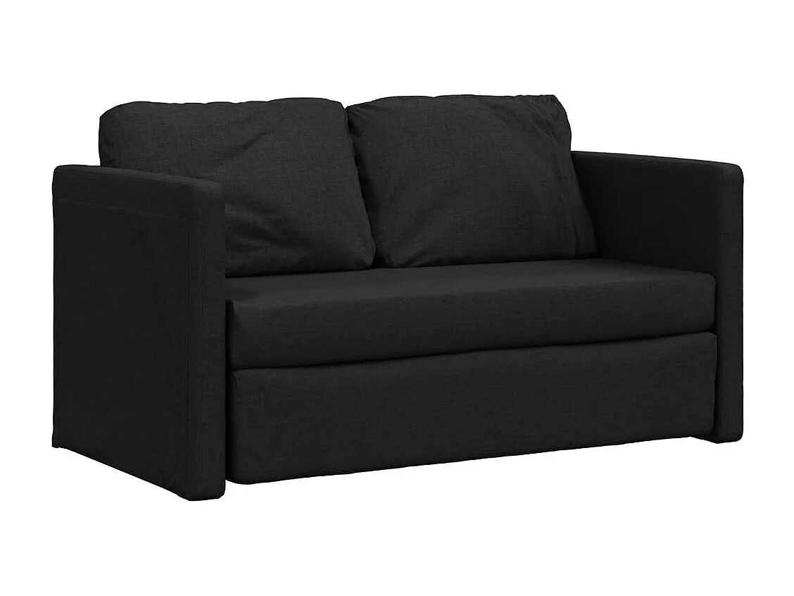 Sofá-cama sem pés 112x174x55 cm tecido preto