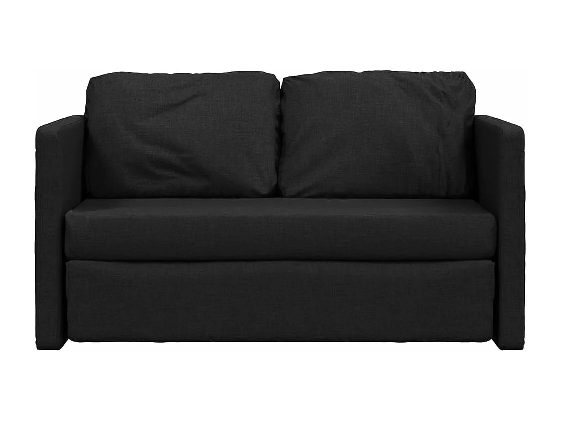 Sofá-cama sem pés 112x174x55 cm tecido preto