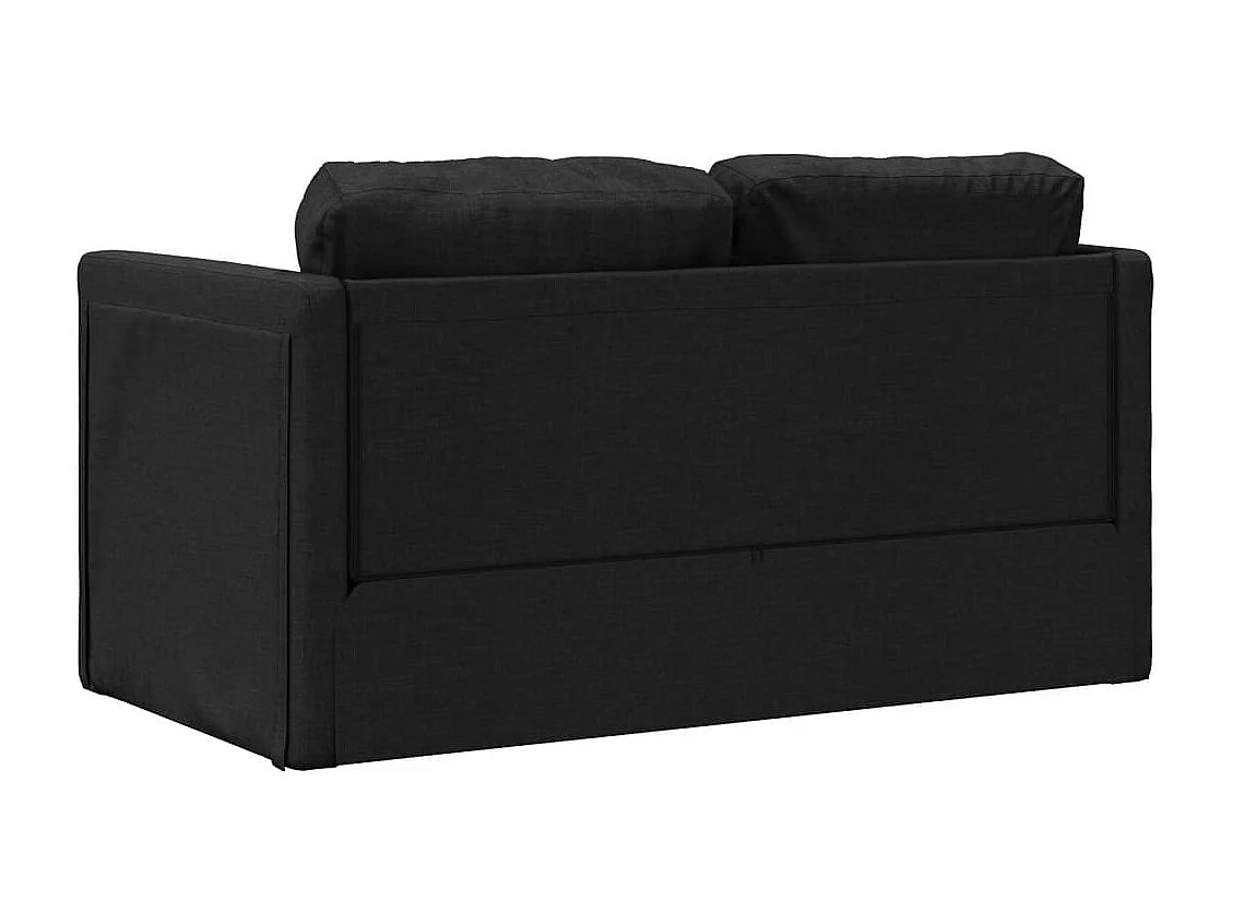 Sofá-cama sem pés 112x174x55 cm tecido preto
