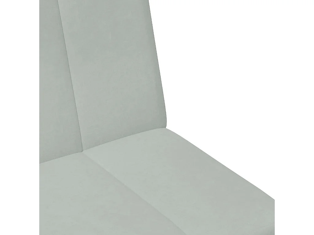 Sofá-cama 2 lugares c/ apoio de pés veludo cinza-claro