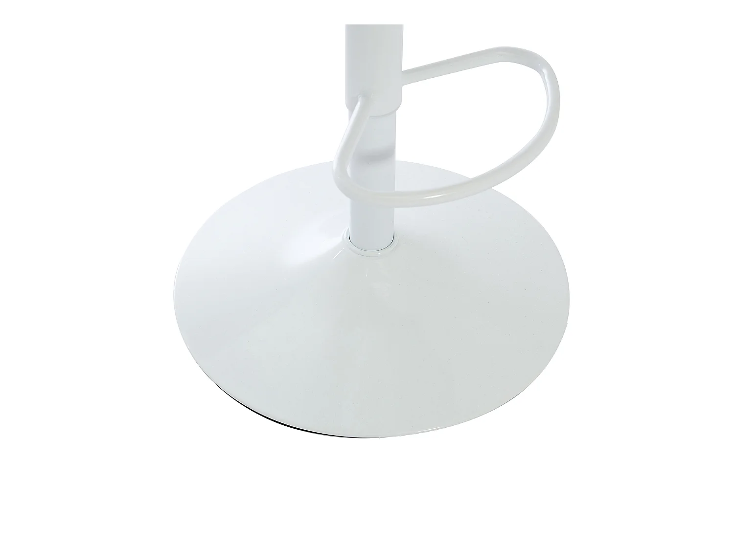 Barhocker 2er-Set höhenverstellbar - Stoff & weißes Metall - Cremefarben - LAJUNIA