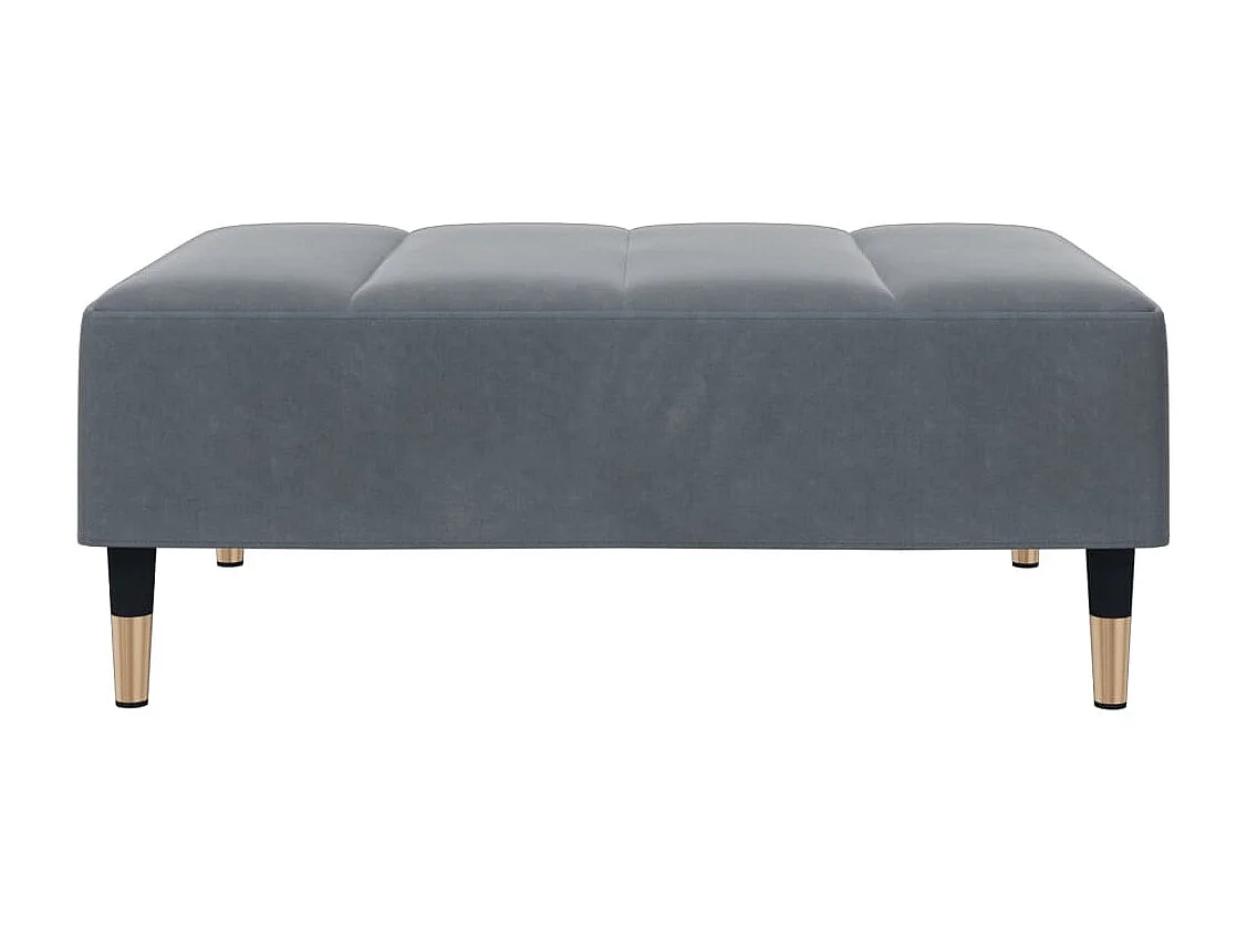 Schlafsofa 2-Sitzer mit Fußhocker Dunkelgrau Samt