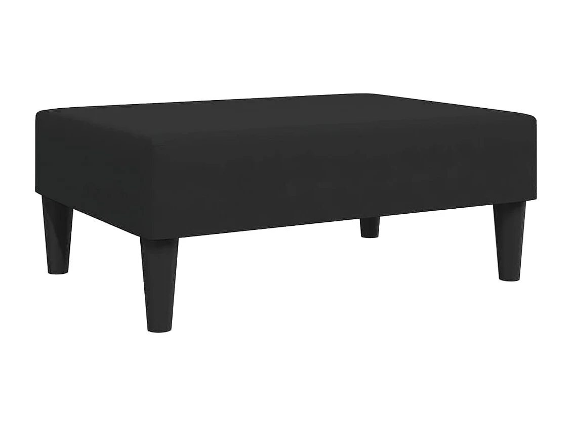 Sofá-cama 2 lugares c/ apoio de pés veludo preto