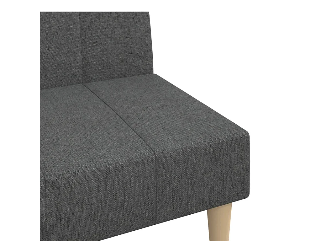 Sofá cama de 2 plazas tela gris oscuro