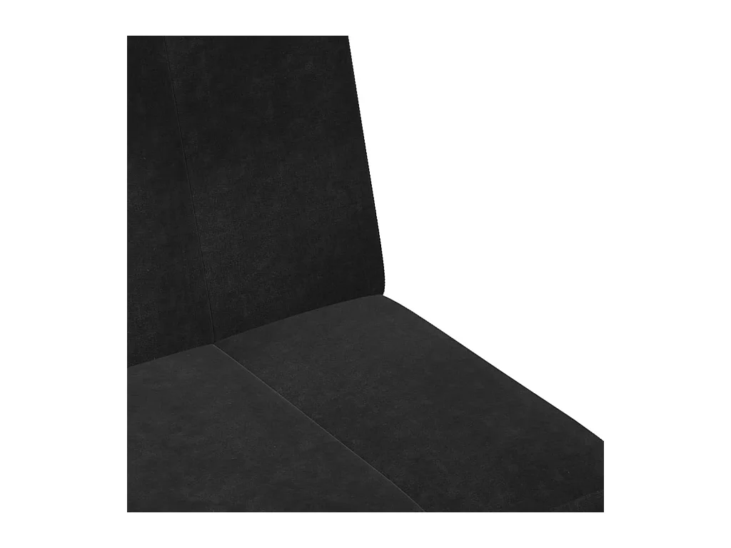 Canapé-lit à 2 places avec repose-pied noir velours